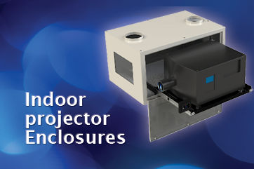 Indoor projector enclosures