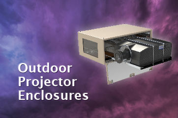 Outdoor projector enclosures